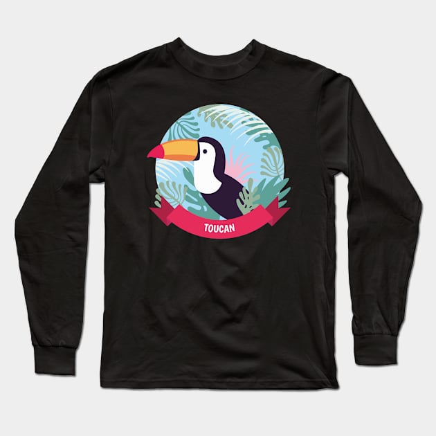 Cute Toucan Long Sleeve T-Shirt by TomCage